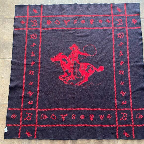 VTG Pendleton Westland Wovens Blanket Cowboy Wool Cotton Southwestern - Picture 4 of 6